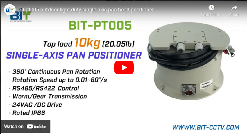 BIT pt005 positionneur extérieur de tête de PAN à axe unique léger
